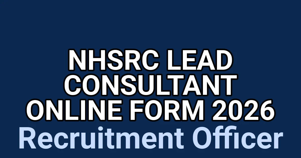 NHSRC Lead Consultant Online Form 2026 1