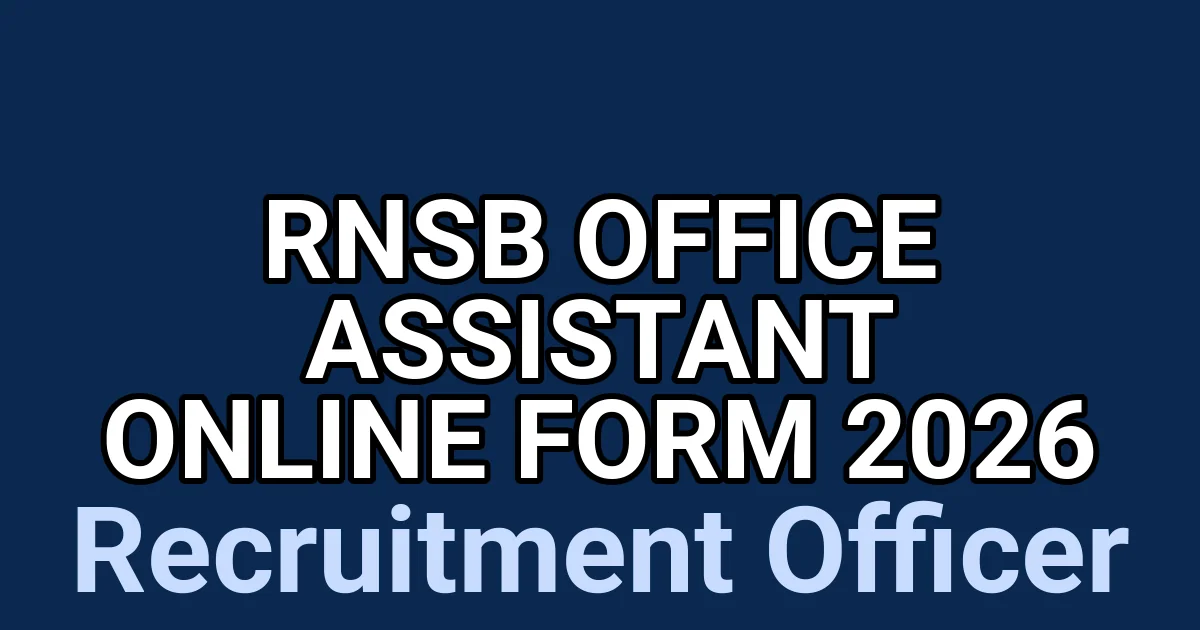 RNSB Office Assistant Online Form 2026 1 tmpn2h7dqsr