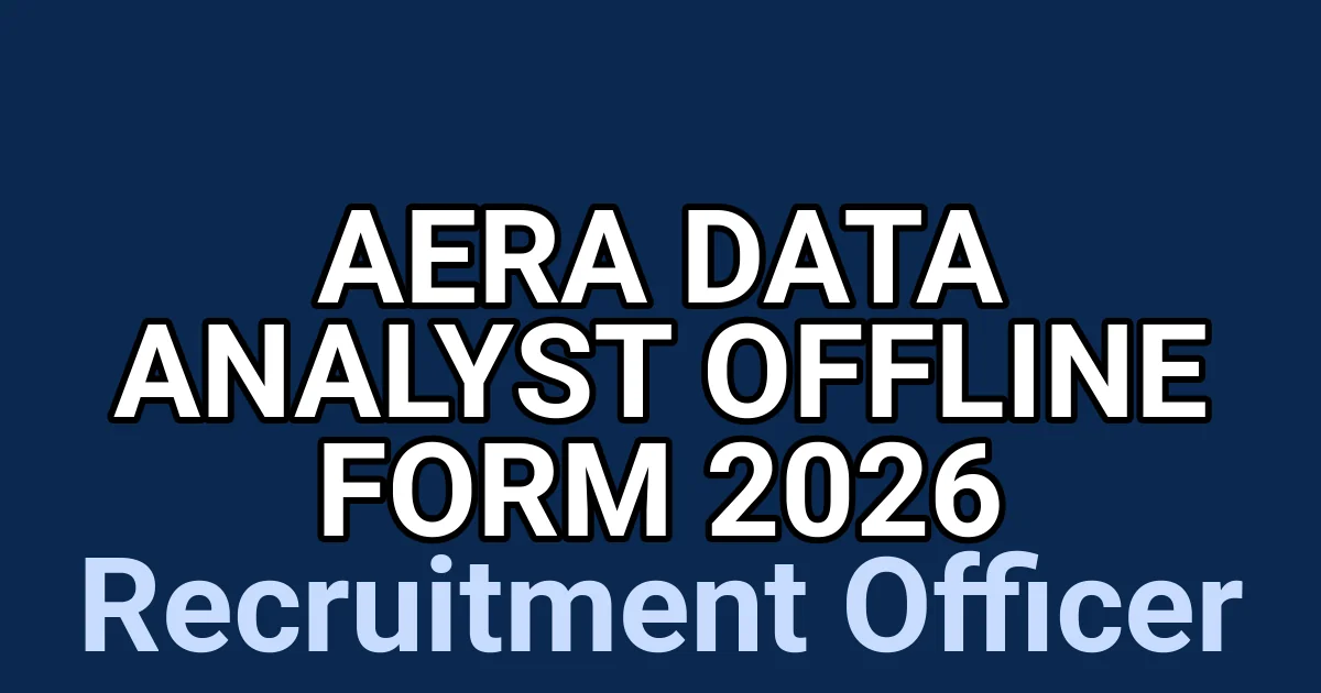 AERA Data Analyst Offline Form 2026 1