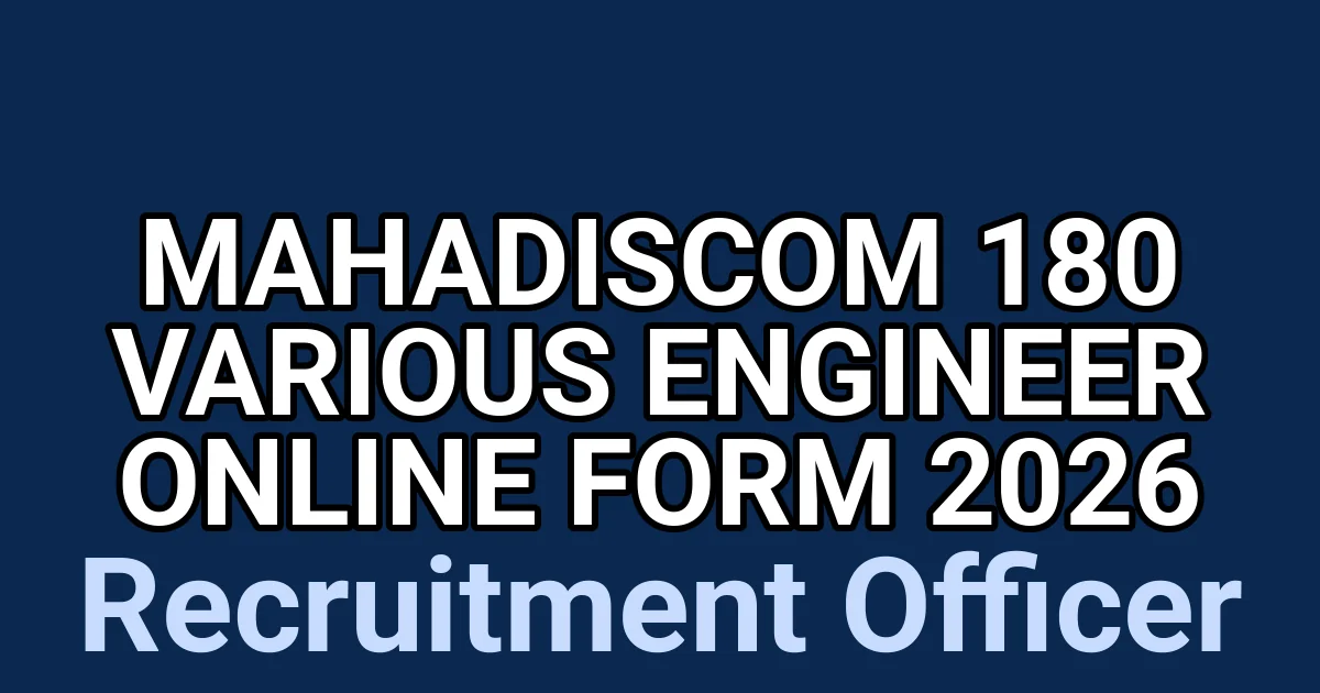 MAHADISCOM 180 Various Engineer Online Form 2026 1 tmpv5w we85