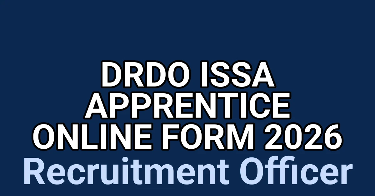 DRDO ISSA Apprentice Online Form 2026 1