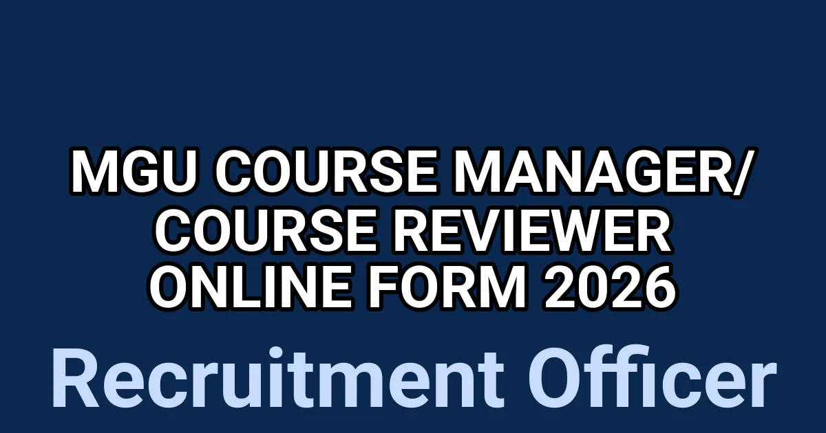 MGU Course Manager/ Course Reviewer Online Form 2026 1