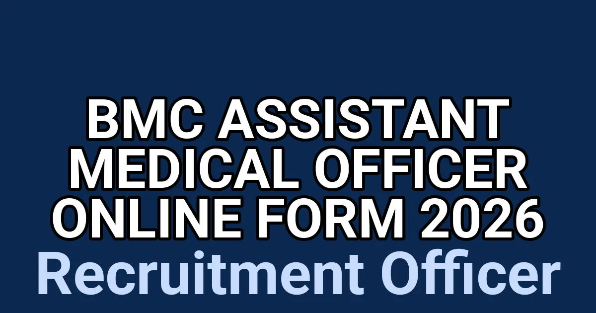 BMC Assistant Medical Officer Online Form 2026 1 tmpz12ofgyj