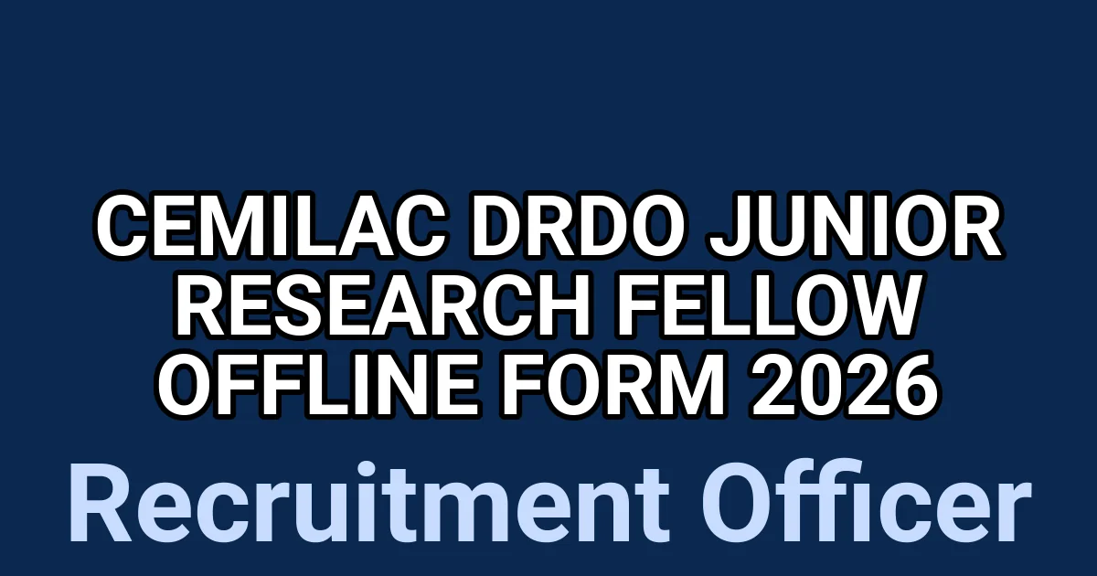 CEMILAC DRDO Junior Research Fellow Offline Form 2026 1 tmpzitc8ide