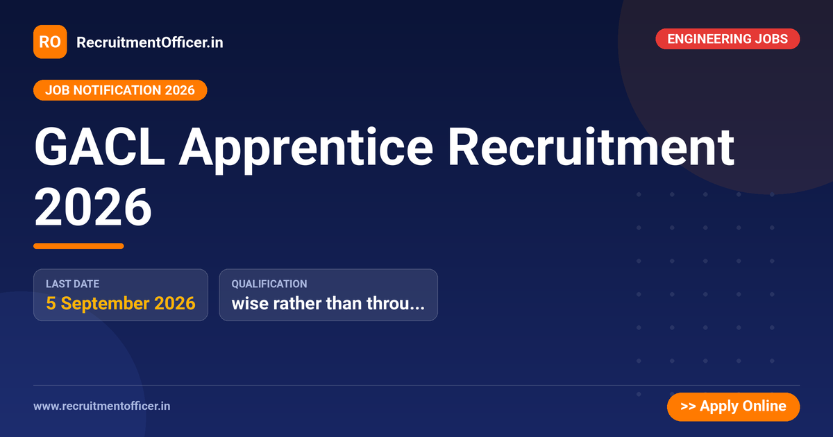 GACL Apprentice Recruitment 2026 - RecruitmentOfficer.in