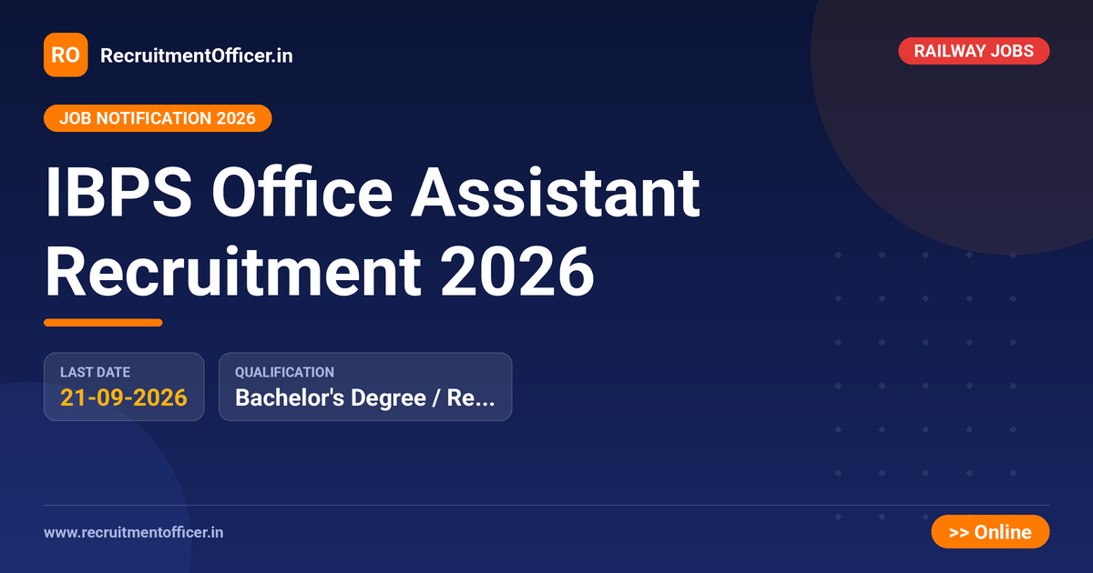 IBPS Office Assistant Recruitment 2026 - RecruitmentOfficer.in