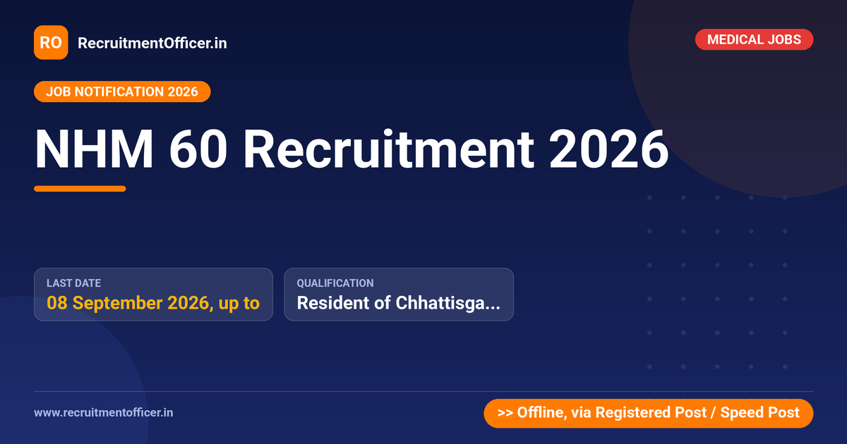 NHM 60 Recruitment 2026 - RecruitmentOfficer.in