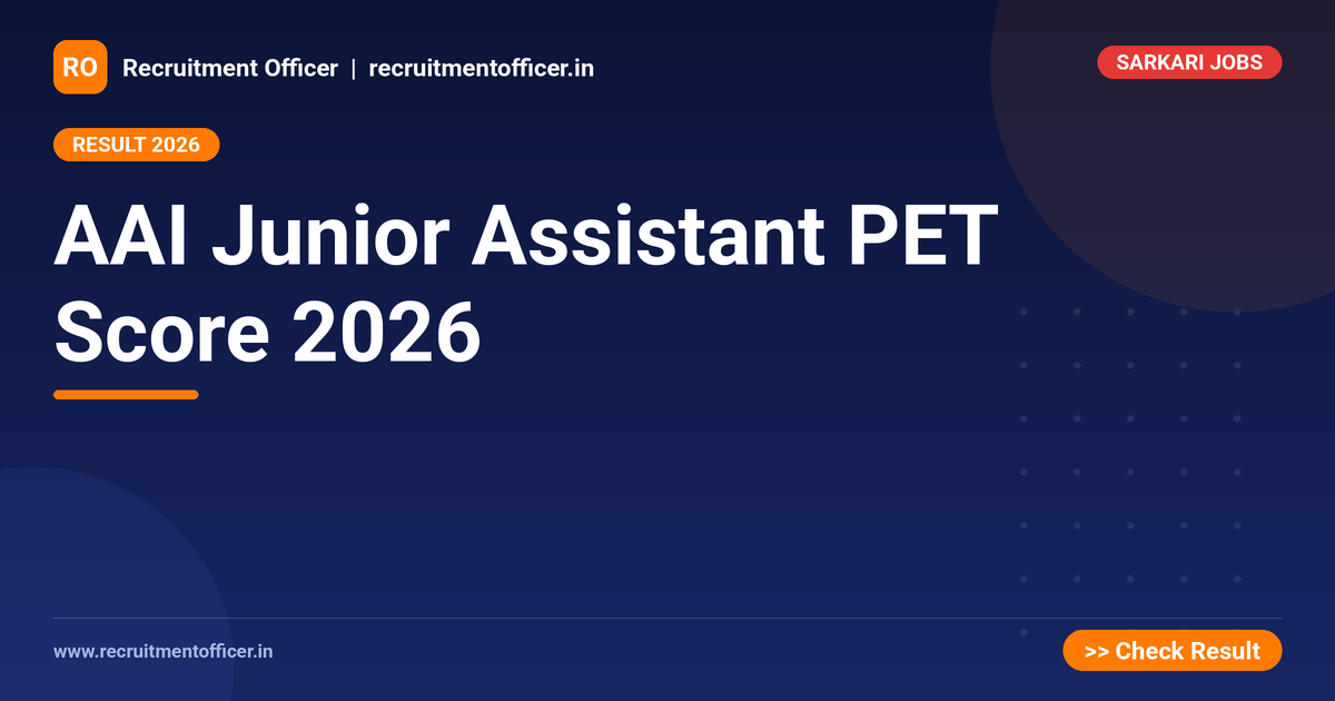 AAI Junior Assistant PET Score 2026 1 AAI Junior Assistant PET Score 2026 - NRAI nrai.in