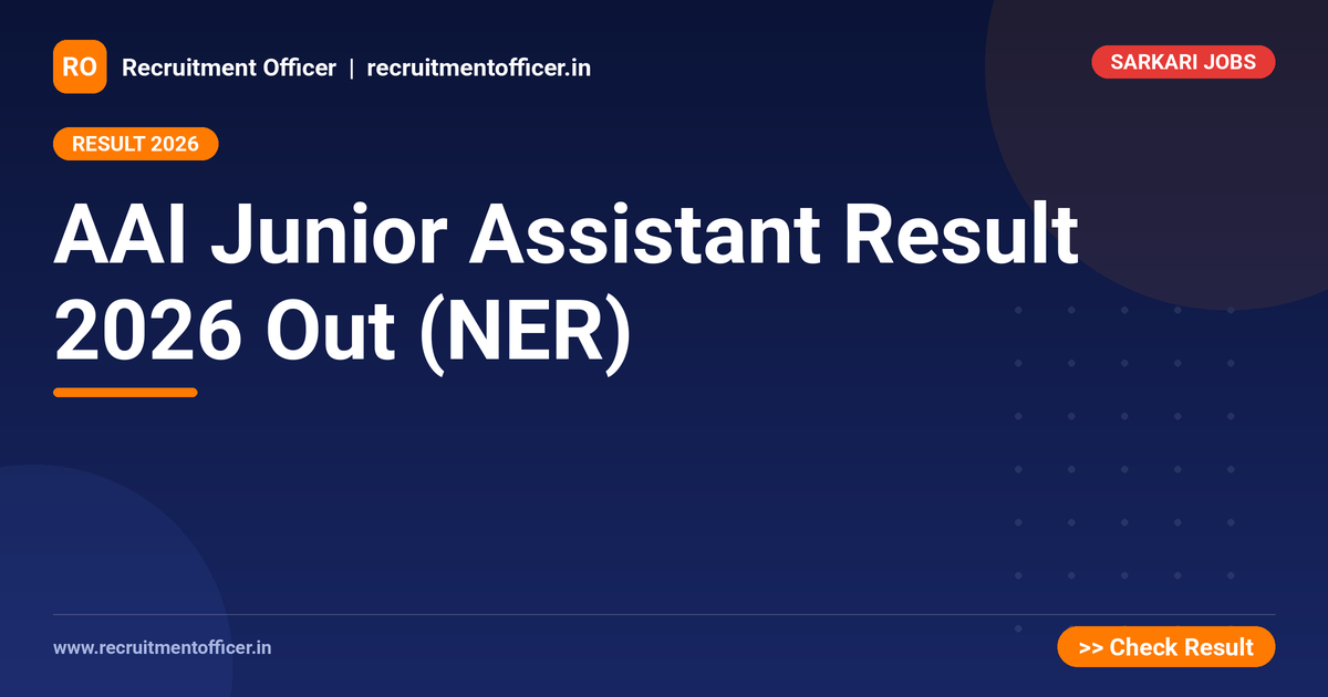 AAI Junior Assistant Result 2026 Out (NER) 1 AAI Junior Assistant Result 2026 Out (NER) - NRAI nrai.in