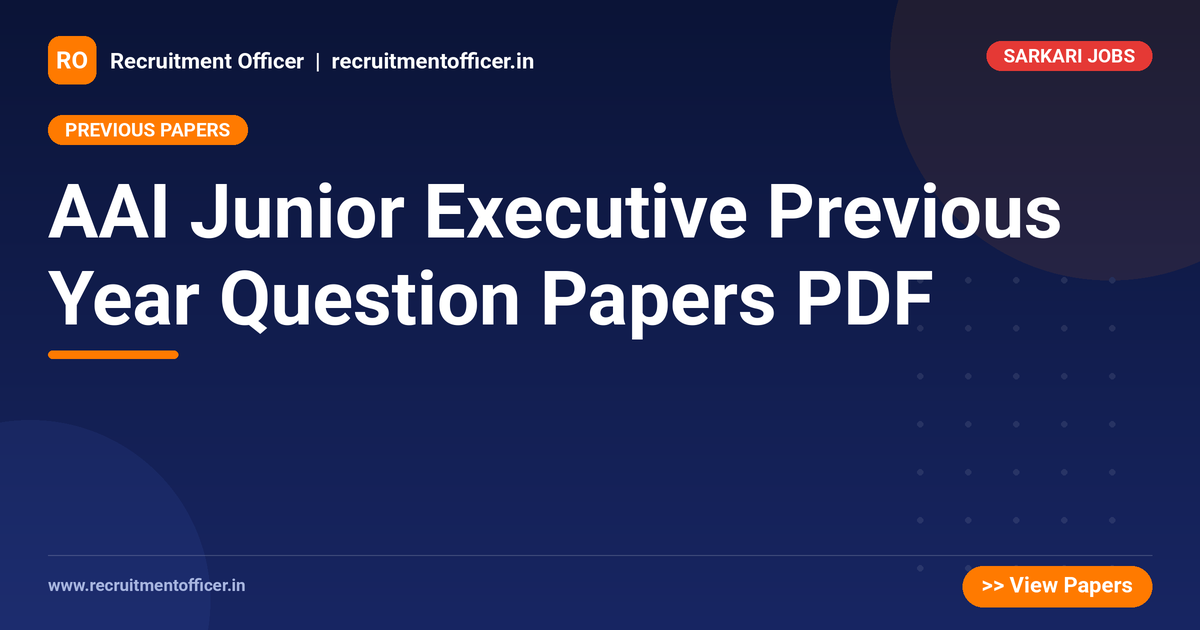 AAI Junior Executive Previous Year Question Papers PDF 1 AAI Junior Executive Previous Year Question Papers PDF - NRAI nrai.in
