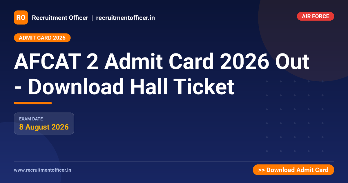 AFCAT 2 Admit Card 2026 Out - Download Hall Ticket 1 AFCAT 2 Admit Card 2026 Out - Download Hall Ticket - NRAI nrai.in