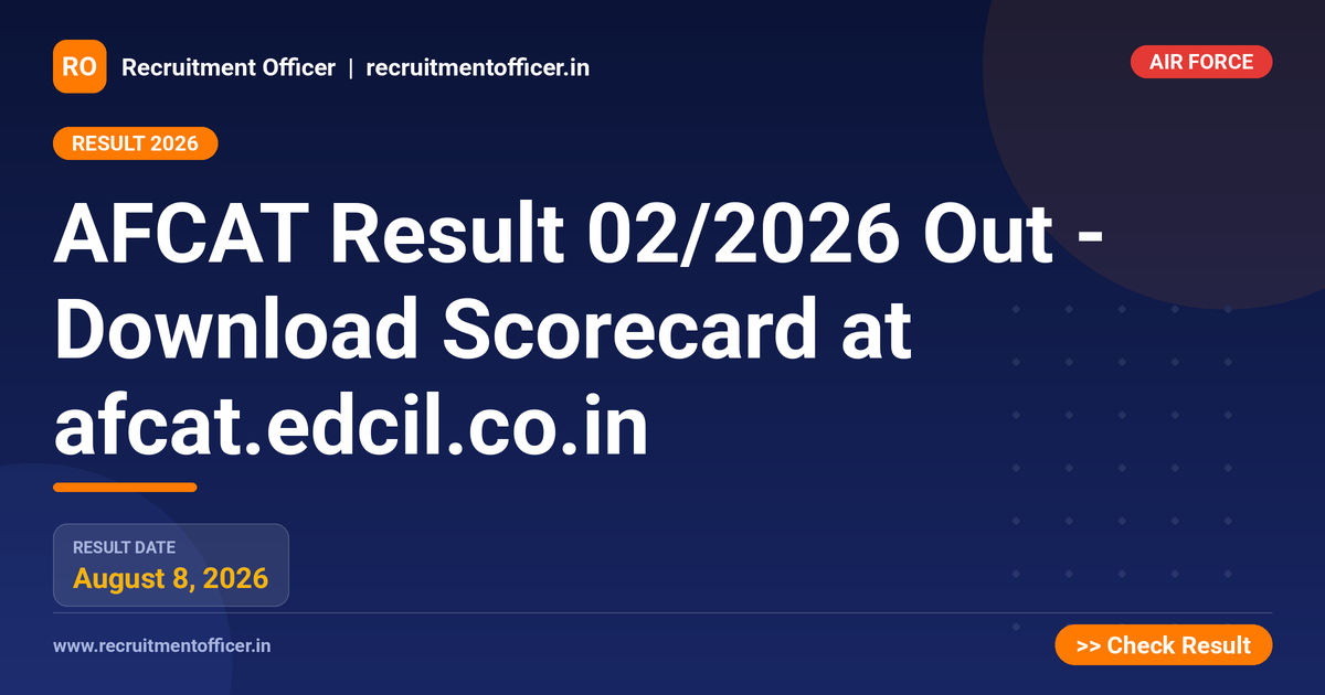 AFCAT Result 02/2026 Out - Download Scorecard at afcat.edcil.co.in 1 AFCAT Result 02/2026 Out - Download Scorecard at afcat.edcil.co.in - NRAI nrai.in