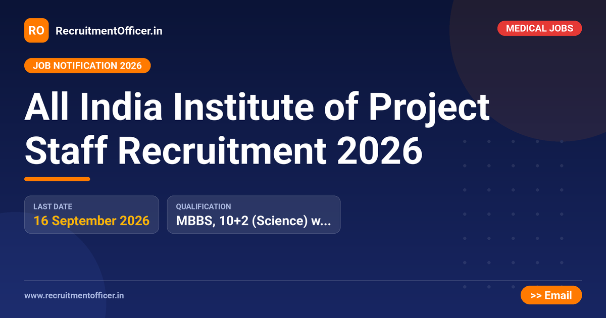All India Institute of Project Staff Recruitment 2026 1 All India Institute of Project Staff Recruitment 2026 - RecruitmentOfficer.in