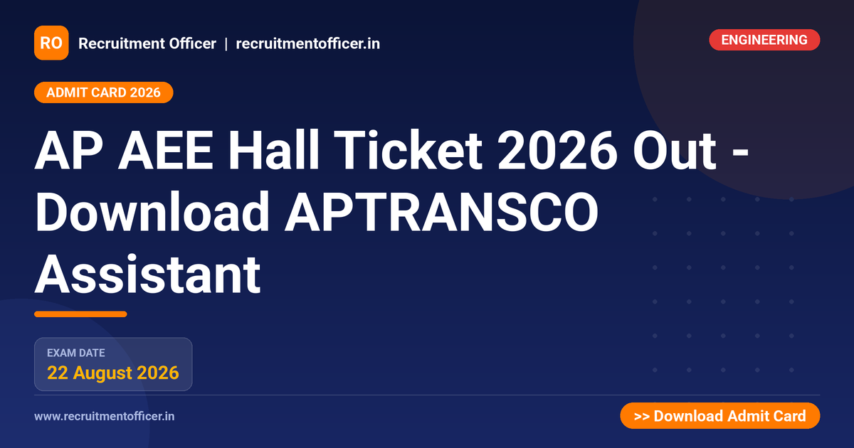 AP AEE Hall Ticket 2026 Out - Download APTRANSCO Assistant 1 AP AEE Hall Ticket 2026 Out - Download APTRANSCO Assistant - NRAI nrai.in