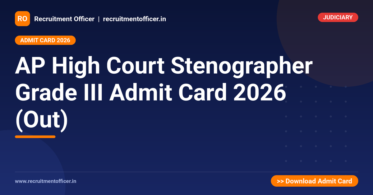 AP High Court Stenographer Grade III Admit Card 2026 (Out) - NRAI nrai.in