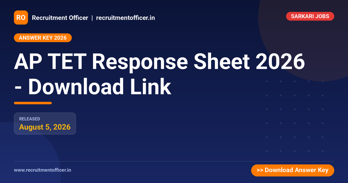 AP TET Response Sheet 2026 - Download Link - NRAI nrai.in