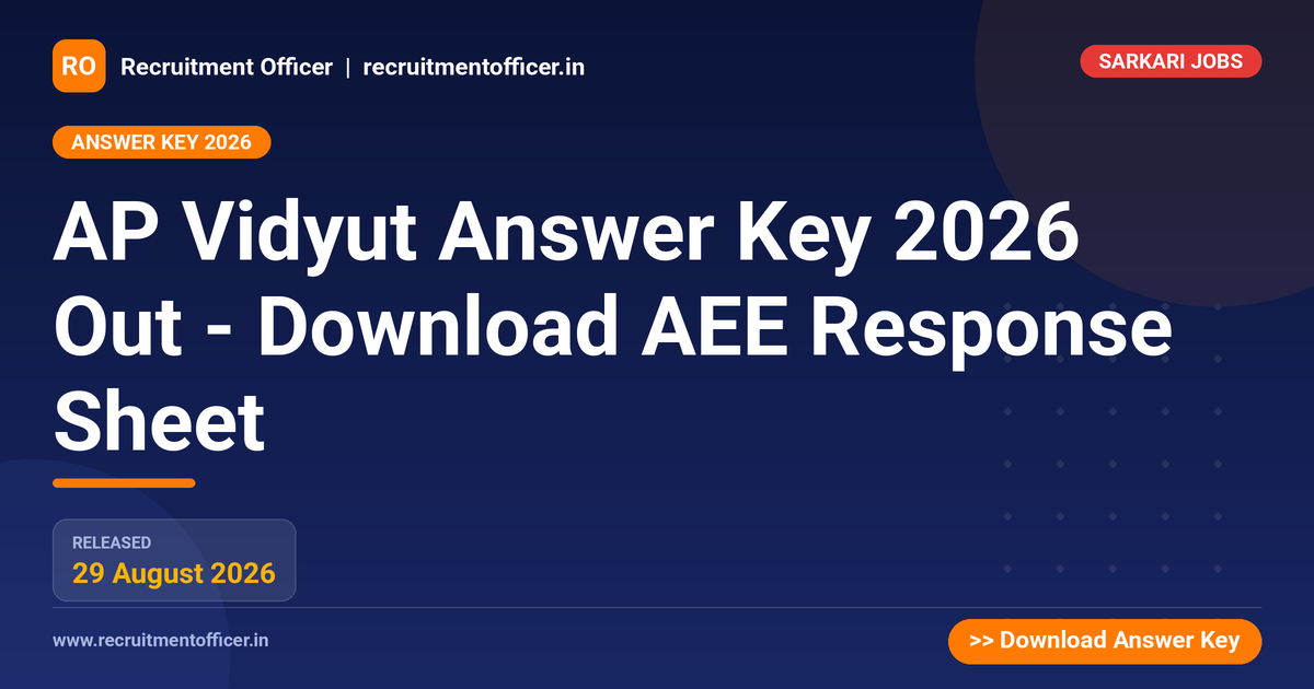 AP Vidyut Answer Key 2026 Out - Download AEE Response Sheet - NRAI nrai.in