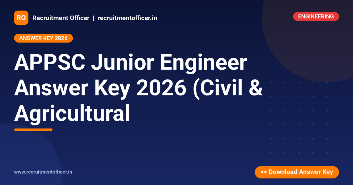 APPSC Junior Engineer Answer Key 2026 (Civil & Agricultural 1 APPSC Junior Engineer Answer Key 2026 (Civil & Agricultural - NRAI nrai.in