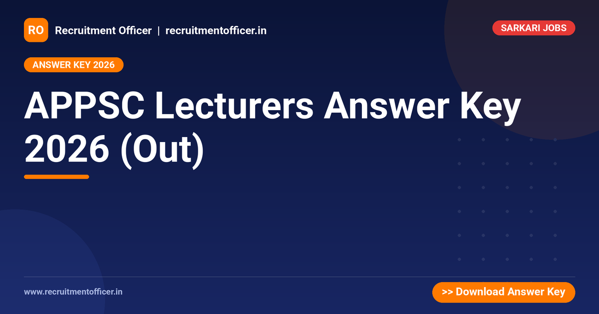 APPSC Lecturers Answer Key 2026 (Out) 1 APPSC Lecturers Answer Key 2026 (Out) - NRAI nrai.in