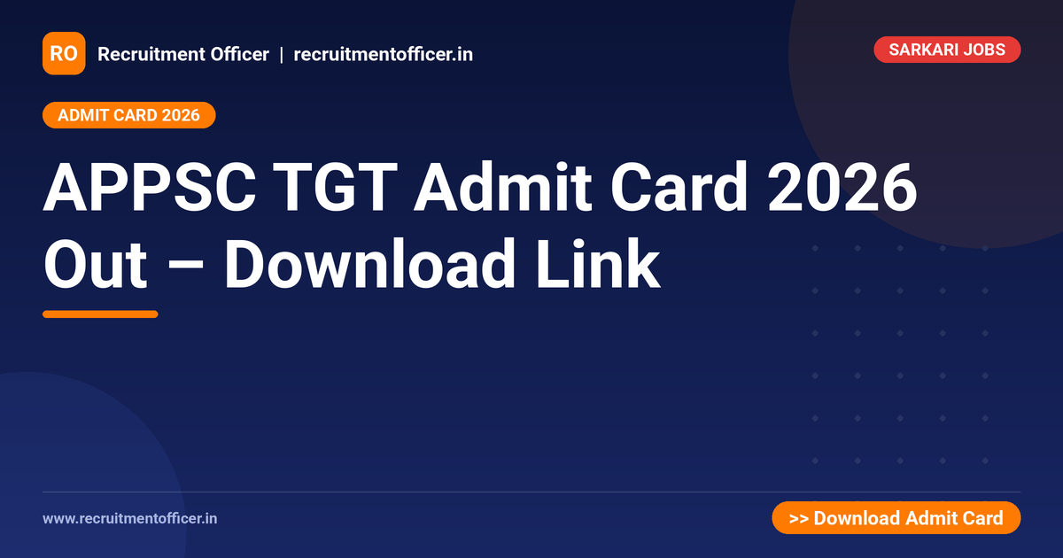 APPSC TGT Admit Card 2026 Out – Download Link 1 APPSC TGT Admit Card 2026 Out – Download Link - NRAI nrai.in
