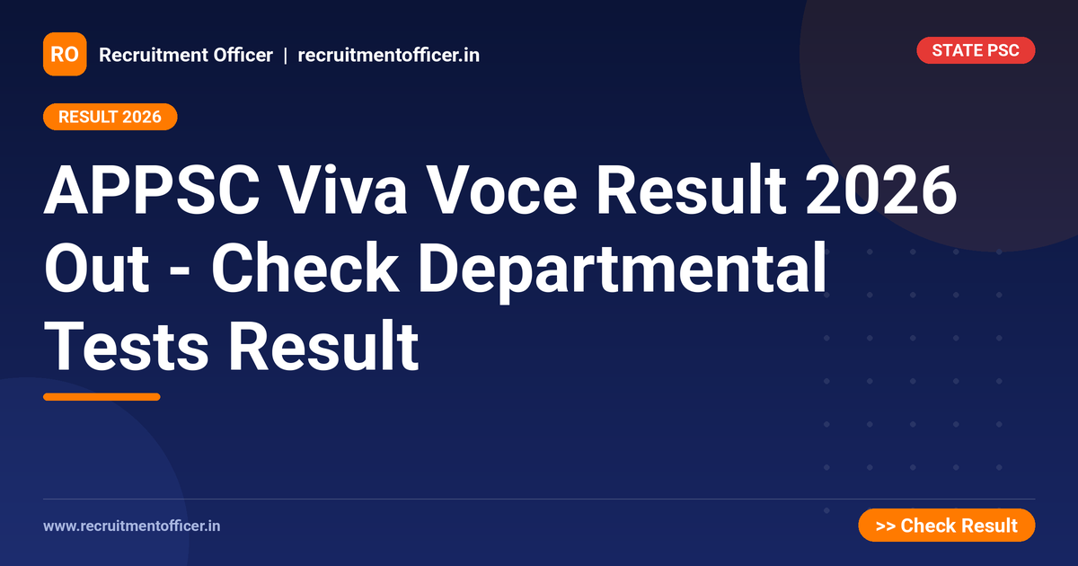 APPSC Viva Voce Result 2026 Out - Check Departmental Tests Result 1 APPSC Viva Voce Result 2026 Out - Check Departmental Tests Result - NRAI nrai.in