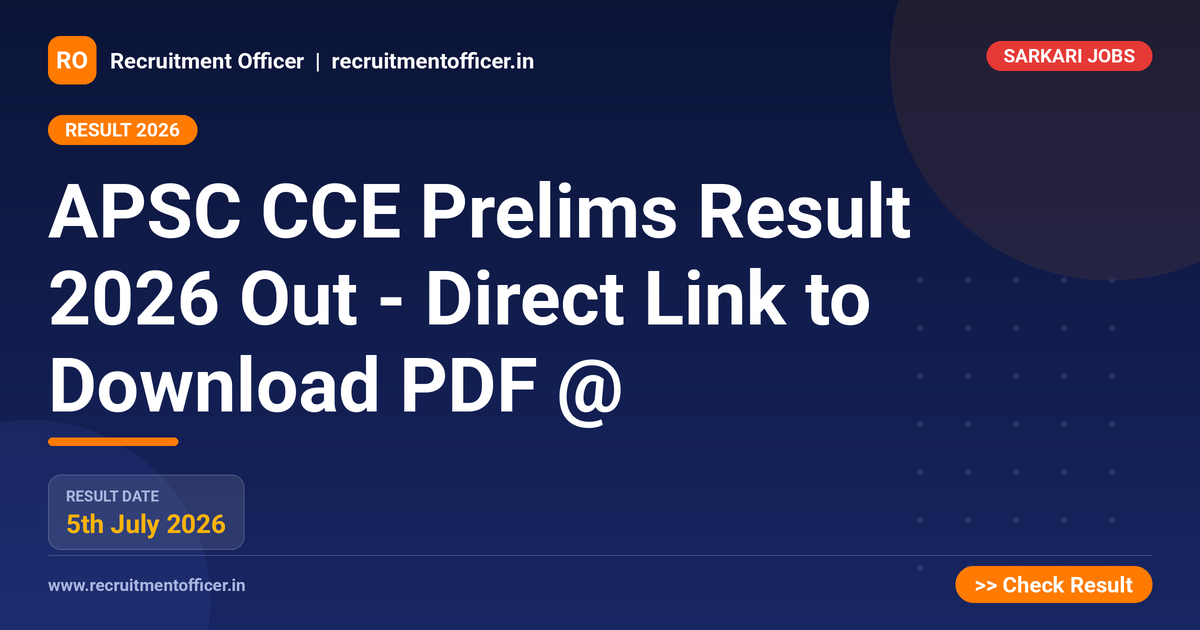 APSC CCE Prelims Result 2026 Out - Direct Link to Download PDF @ 1 APSC CCE Prelims Result 2026 Out - Direct Link to Download PDF @ - NRAI nrai.in