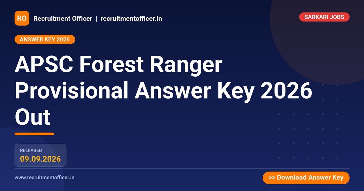 APSC Forest Ranger Provisional Answer Key 2026 Out 1 APSC Forest Ranger Provisional Answer Key 2026 Out - NRAI nrai.in