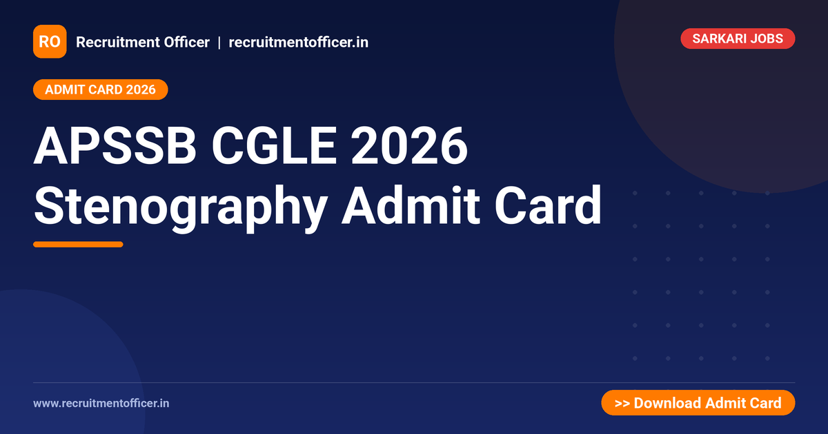 APSSB CGLE 2026 Stenography Admit Card 1 APSSB CGLE 2026 Stenography Admit Card - NRAI nrai.in
