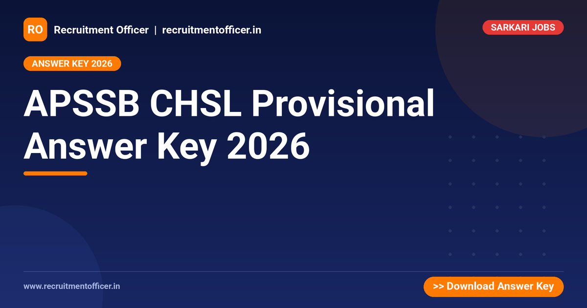 APSSB CHSL Provisional Answer Key 2026 1 APSSB CHSL Provisional Answer Key 2026 - NRAI nrai.in