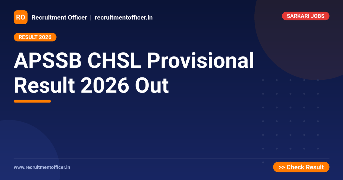 APSSB CHSL Provisional Result 2026 Out 1 APSSB CHSL Provisional Result 2026 Out - NRAI nrai.in