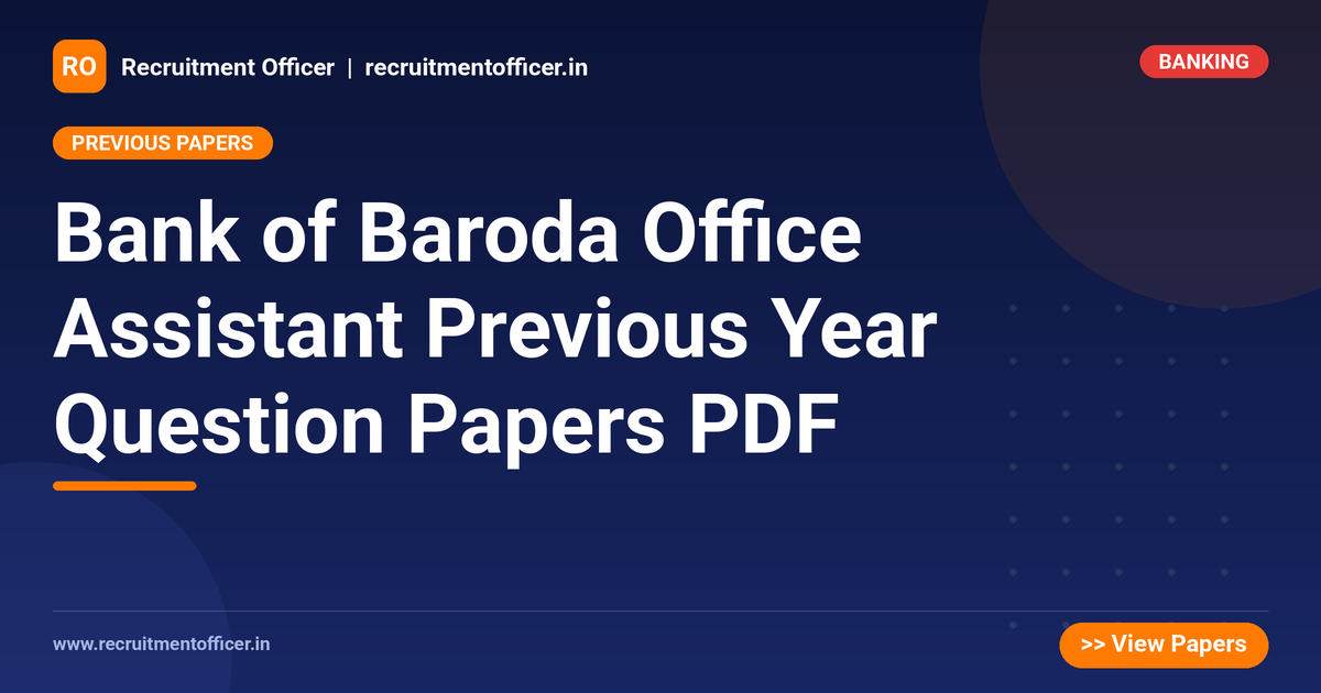 Bank of Baroda Office Assistant Previous Year Question Papers PDF 1 Bank of Baroda Office Assistant Previous Year Question Papers PDF - NRAI nrai.in