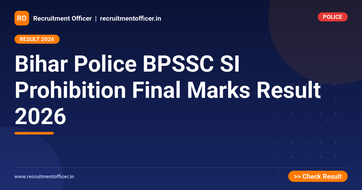 Bihar Police BPSSC SI Prohibition Final Marks Result 2026 1 Bihar Police BPSSC SI Prohibition Final Marks Result 2026 - NRAI nrai.in