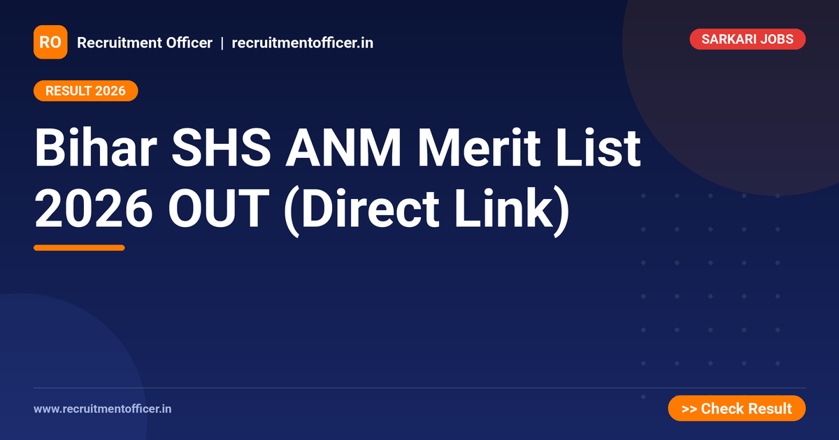 Bihar SHS ANM Merit List 2026 OUT (Direct Link) 1 Bihar SHS ANM Merit List 2026 OUT (Direct Link) - NRAI nrai.in
