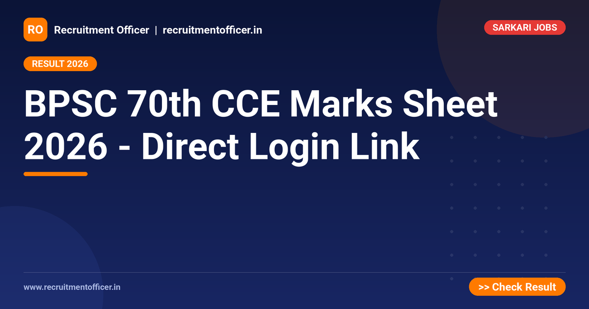 BPSC 70th CCE Marks Sheet 2026 - Direct Login Link 1 BPSC 70th CCE Marks Sheet 2026 - Direct Login Link - NRAI nrai.in