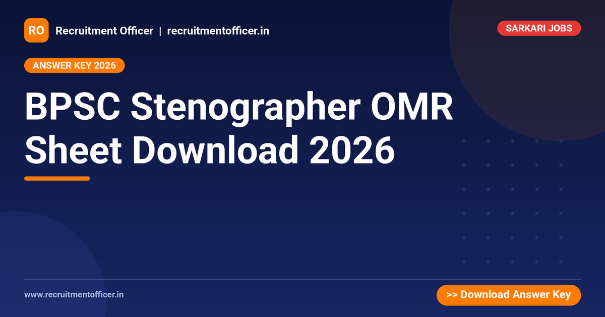BPSC Stenographer OMR Sheet Download 2026 1 BPSC Stenographer OMR Sheet Download 2026 - NRAI nrai.in