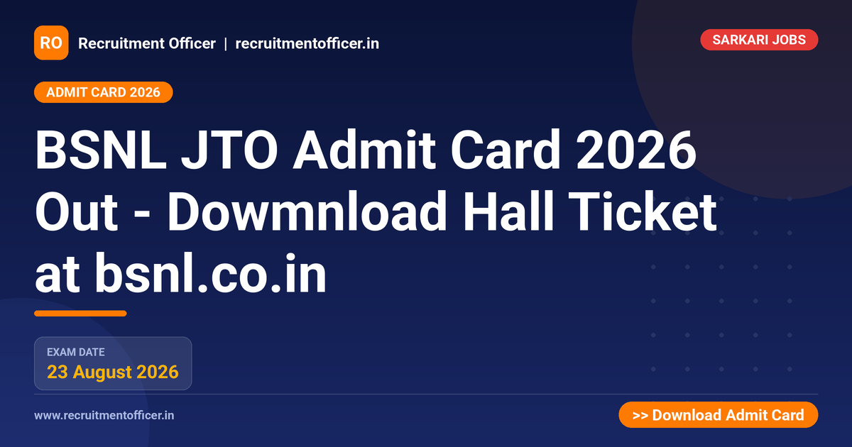 BSNL JTO Admit Card 2026 Out - Dowmnload Hall Ticket at bsnl.co.in 1 BSNL JTO Admit Card 2026 Out - Dowmnload Hall Ticket at bsnl.co.in - NRAI nrai.in