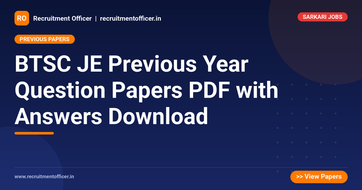 BTSC JE Previous Year Question Papers PDF with Answers Download 1 BTSC JE Previous Year Question Papers PDF with Answers Download - NRAI nrai.in