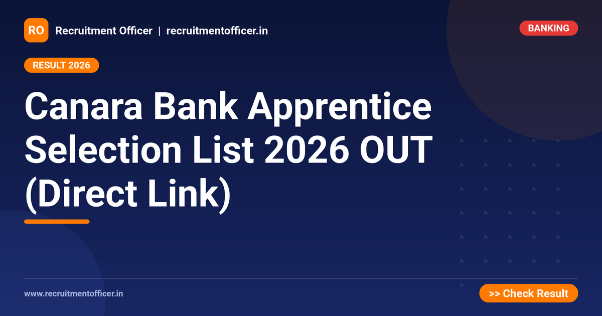 Canara Bank Apprentice Selection List 2026 OUT (Direct Link) 1 Canara Bank Apprentice Selection List 2026 OUT (Direct Link) - NRAI nrai.in