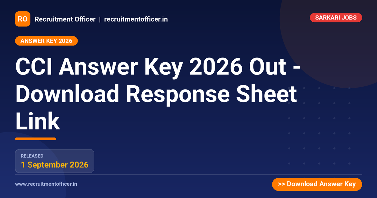 CCI Answer Key 2026 Out - Download Response Sheet Link - NRAI nrai.in