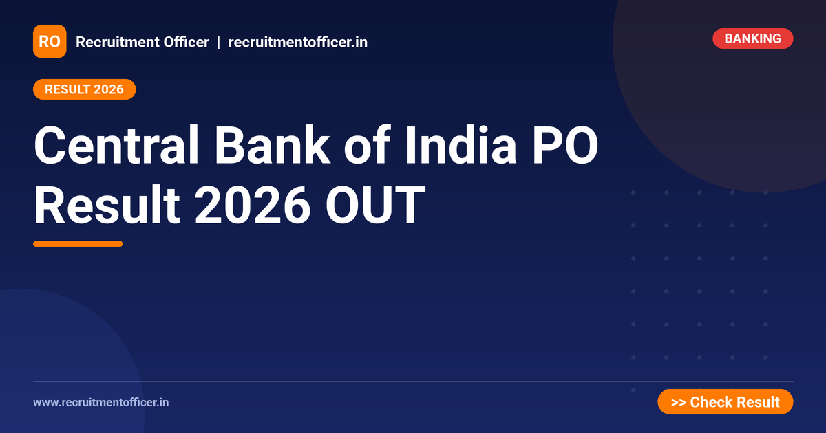 Central Bank of India PO Result 2026 OUT 1 Central Bank of India PO Result 2026 OUT - NRAI nrai.in