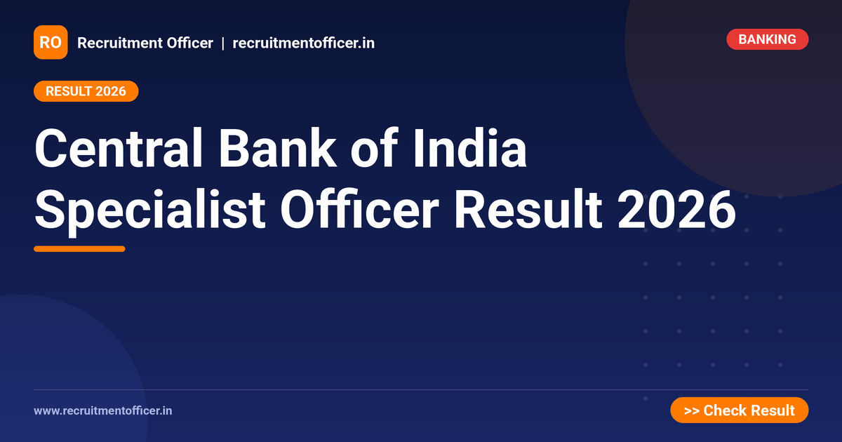 Central Bank of India Specialist Officer Result 2026 1 Central Bank of India Specialist Officer Result 2026 - NRAI nrai.in