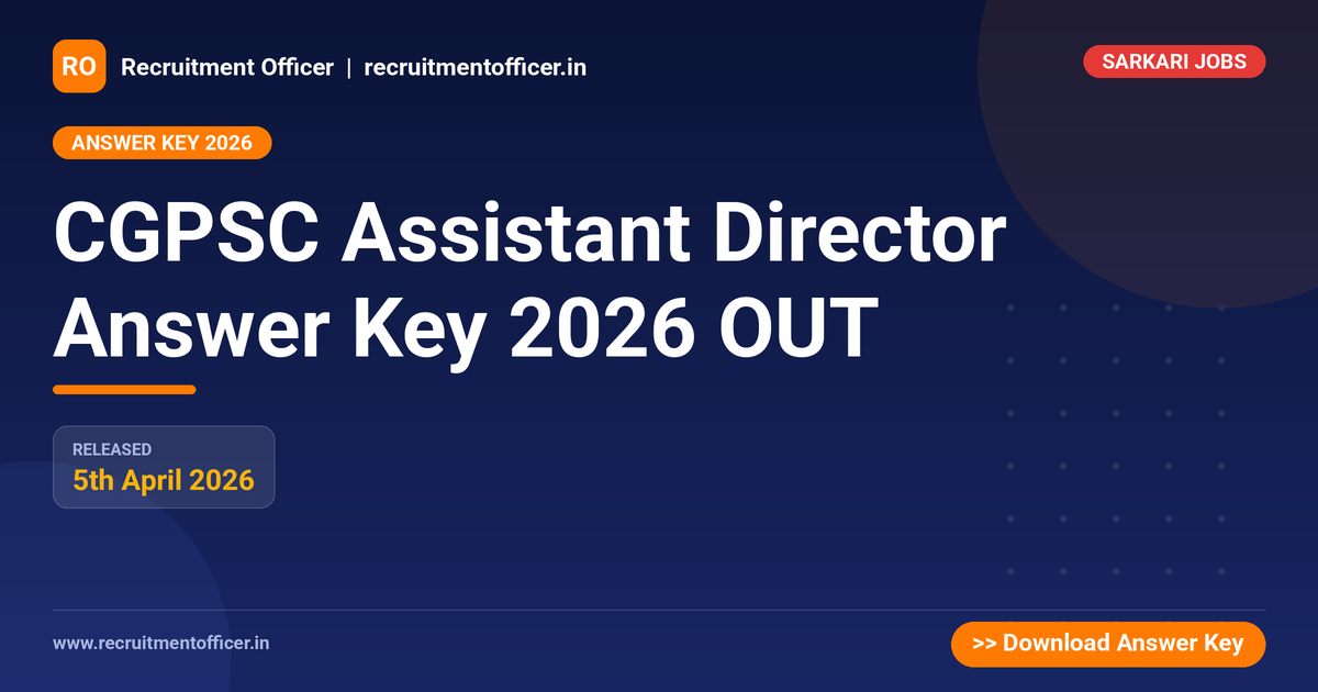 CGPSC Assistant Director Answer Key 2026 OUT 1 CGPSC Assistant Director Answer Key 2026 OUT - NRAI nrai.in