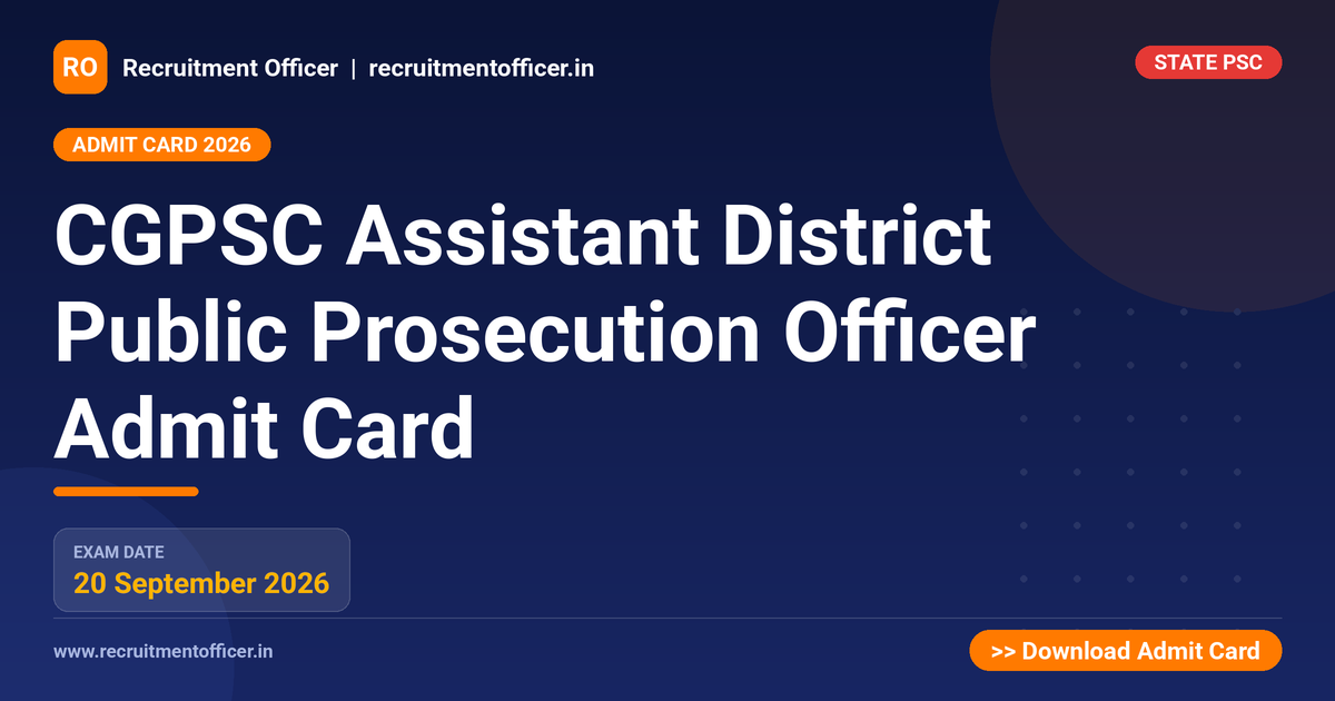 CGPSC Assistant District Public Prosecution Officer Admit Card 1 CGPSC Assistant District Public Prosecution Officer Admit Card - NRAI nrai.in