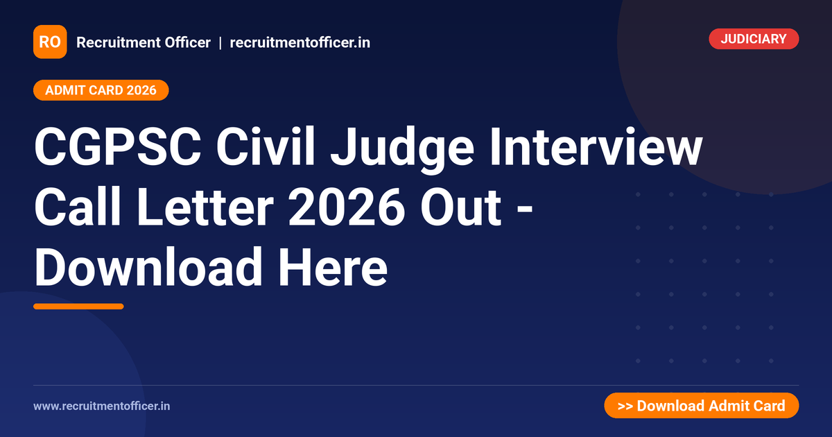 CGPSC Civil Judge Interview Call Letter 2026 Out - Download Here 1 CGPSC Civil Judge Interview Call Letter 2026 Out - Download Here - NRAI nrai.in