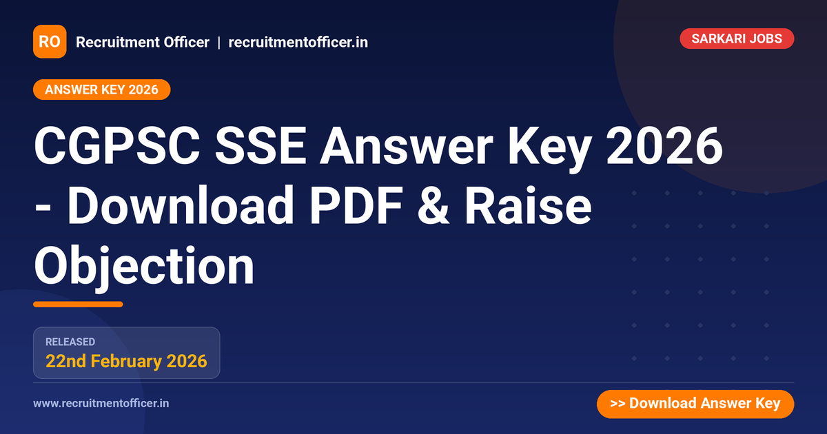 CGPSC SSE Answer Key 2026 - Download PDF & Raise Objection 1 CGPSC SSE Answer Key 2026 - Download PDF & Raise Objection - NRAI nrai.in