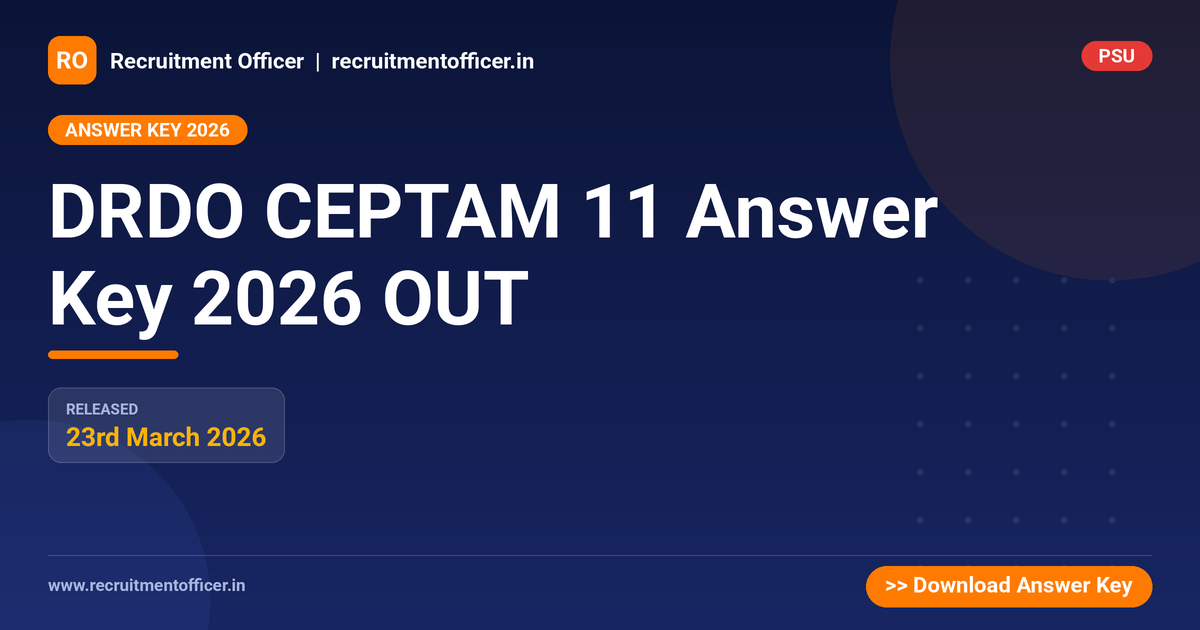 DRDO CEPTAM 11 Answer Key 2026 OUT 1 DRDO CEPTAM 11 Answer Key 2026 OUT - NRAI nrai.in