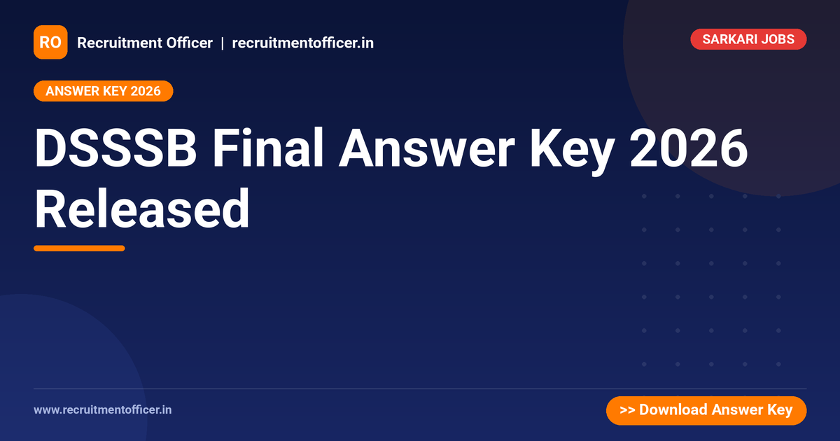 DSSSB Final Answer Key 2026 Released 1 DSSSB Final Answer Key 2026 Released - NRAI nrai.in