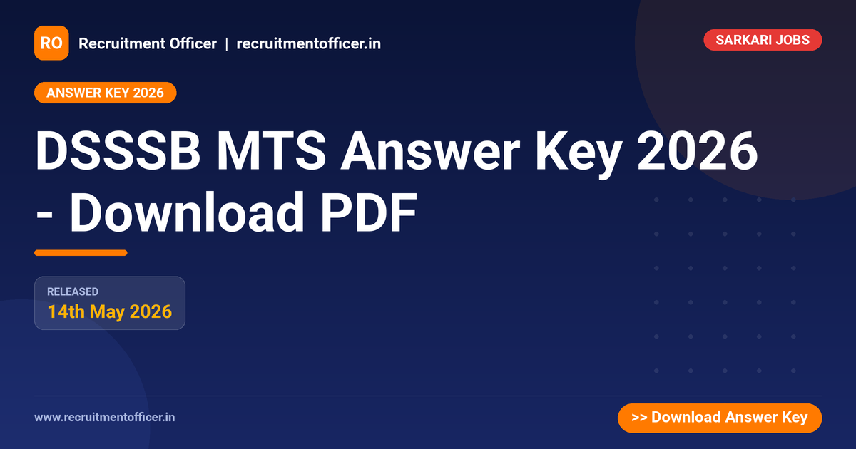 DSSSB MTS Answer Key 2026 - Download PDF 1 DSSSB MTS Answer Key 2026 - Download PDF - NRAI nrai.in