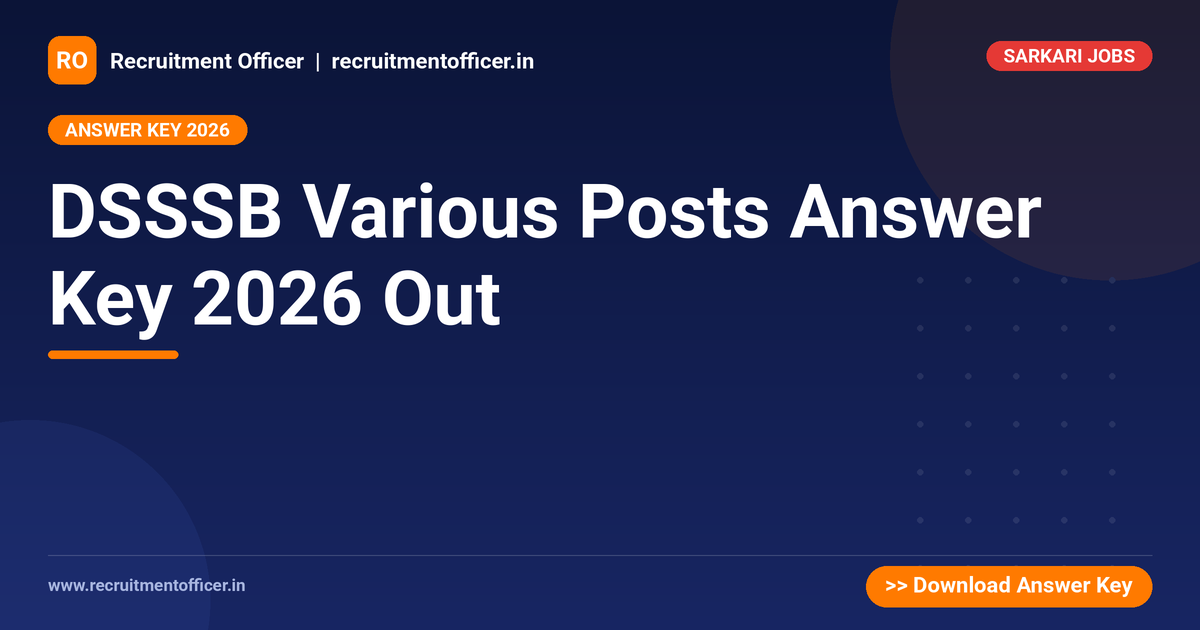 DSSSB Various Posts Answer Key 2026 Out 1 DSSSB Various Posts Answer Key 2026 Out - NRAI nrai.in