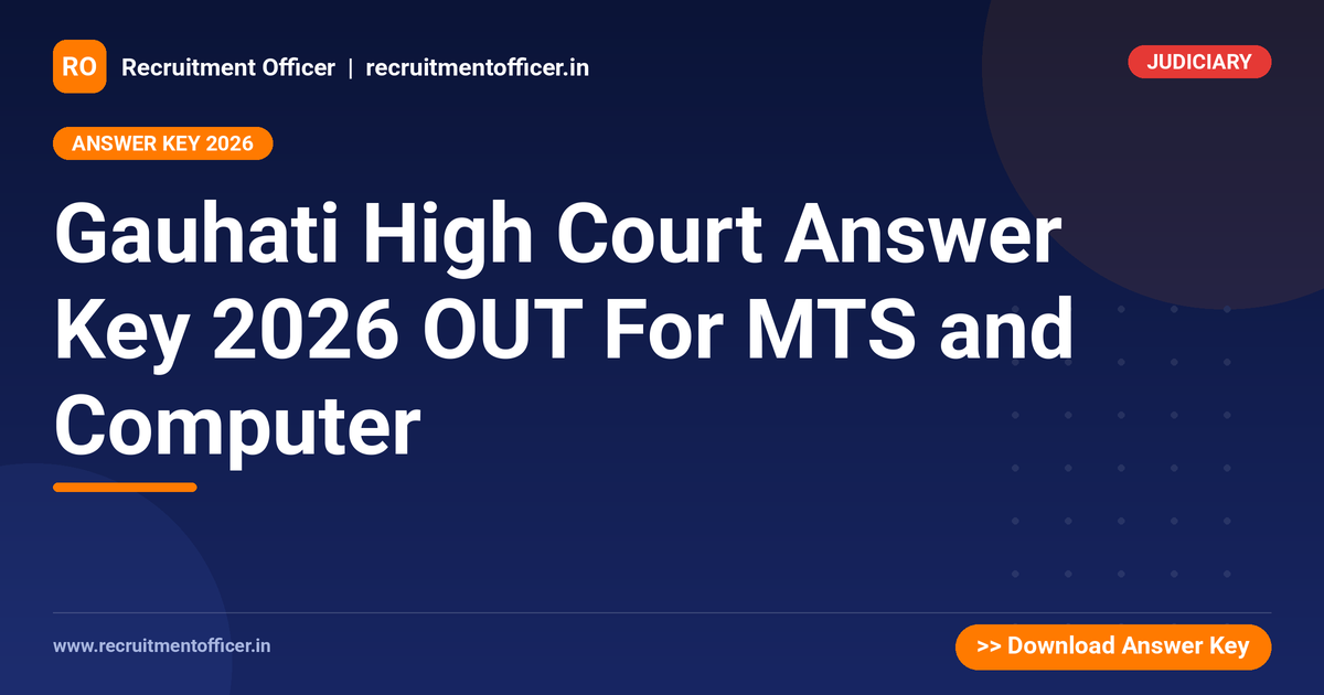 Gauhati High Court Answer Key 2026 OUT For MTS and Computer 1 Gauhati High Court Answer Key 2026 OUT For MTS and Computer - NRAI nrai.in